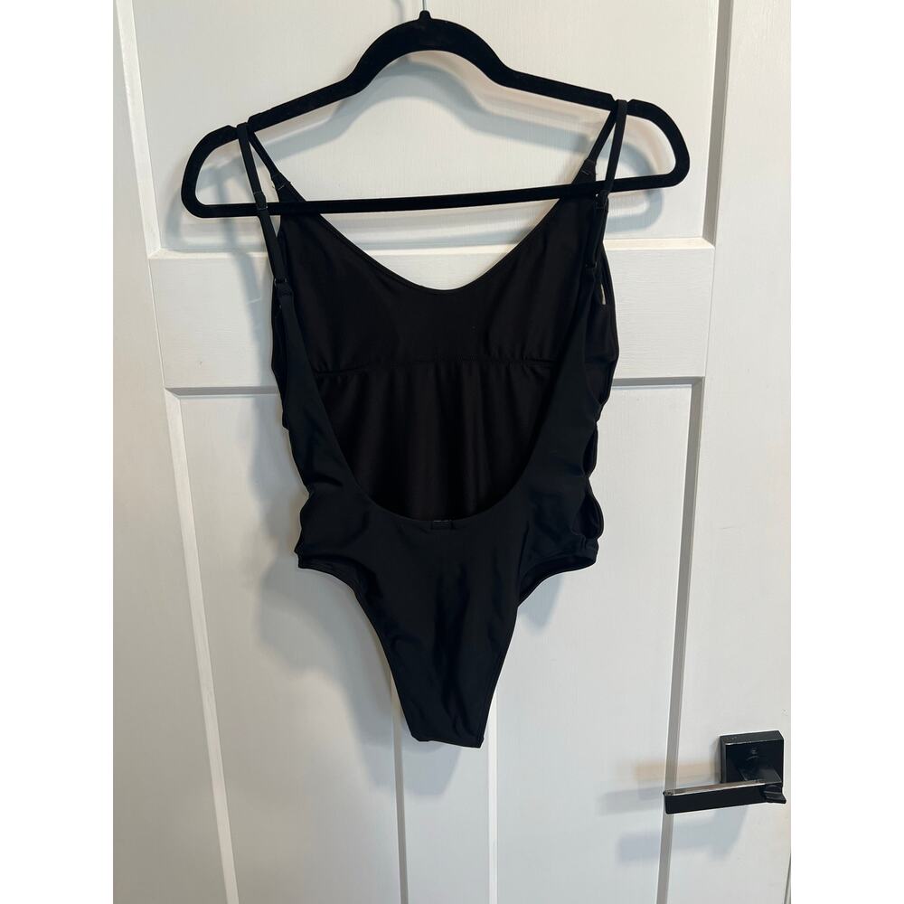 NWOT Aerie One Piece High Cut Cheeky Swimsuit Sz Small Side Cut Out Design Black - Picture 4 of 10
